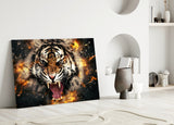 Anger of a Tiger Glass Wall Art