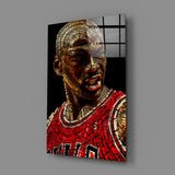 Michael Jordan Glass Wall Art