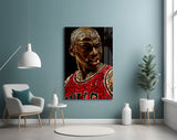 Michael Jordan Glass Wall Art