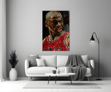 Michael Jordan Glass Wall Art