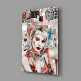 Harley Quinn Glass Wall Art