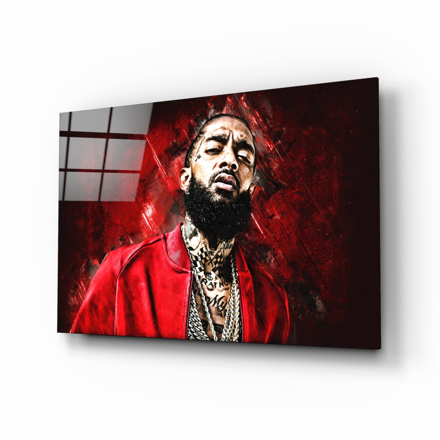 Nipsey Hussle Glass Wall Art