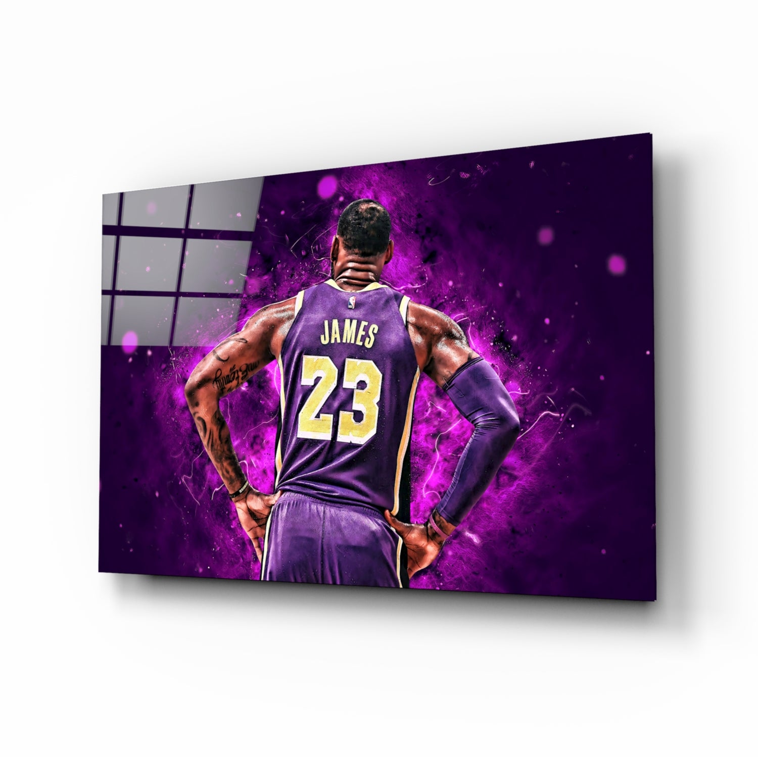 Lebron James Glass Wall Art