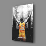 Lebron James Glass Wall Art