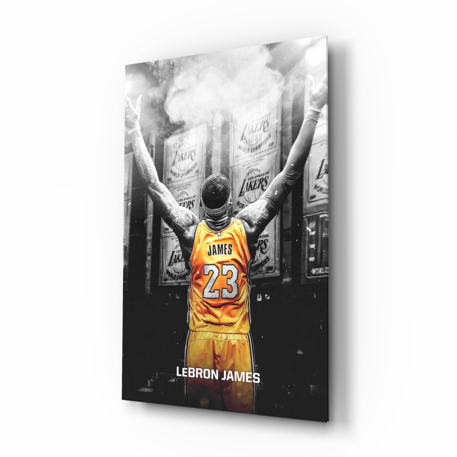 Lebron James Glass Wall Art