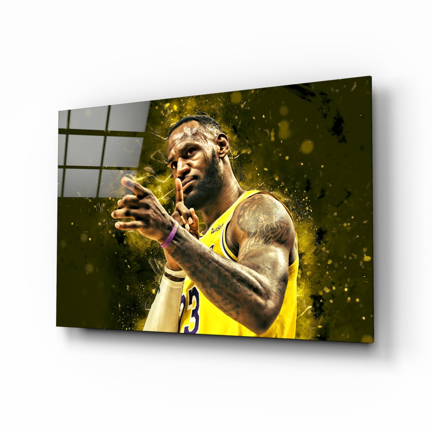 Lebron James Glass Wall Art