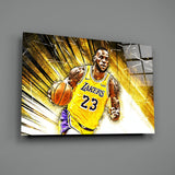 Lebron James Glass Wall Art