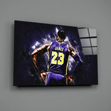 Lebron James Glass Wall Art