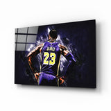 Lebron James Glass Wall Art