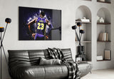 Lebron James Glass Wall Art