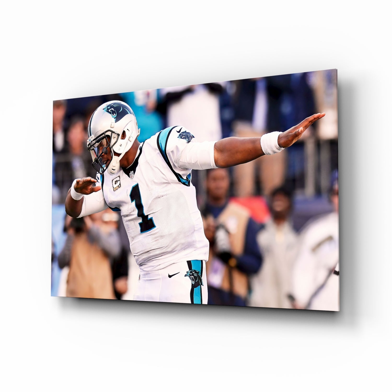 Cam Newton Glass Wall Art