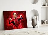 Christiano Ronaldo Glass Wall Art