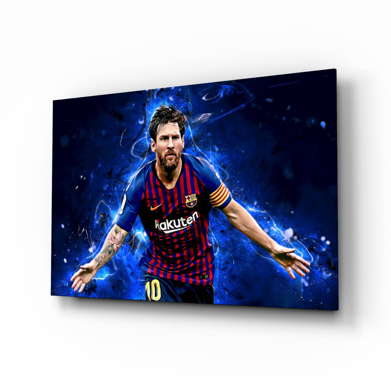 Messi Glass Wall Art