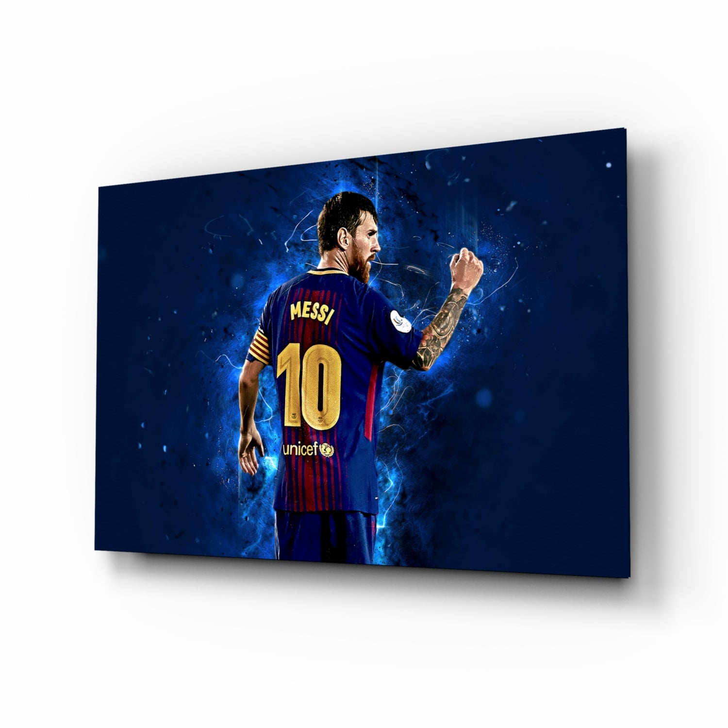 Messi Glass Wall Art