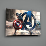 Captain America Glass Wall Art