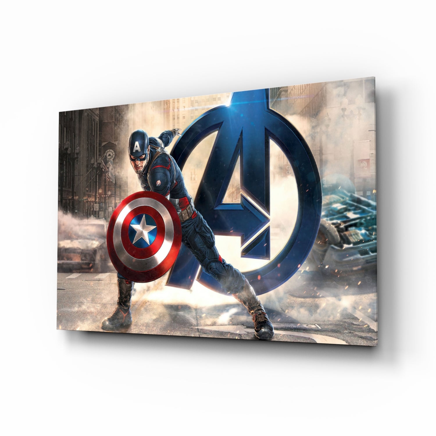 Captain America Glass Wall Art