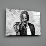 John Wick Glass Wall Art