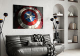 Captain America Glass Wall Art