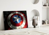 Captain America Glass Wall Art