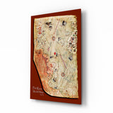 Piri Reis World Map Glass Wall Art