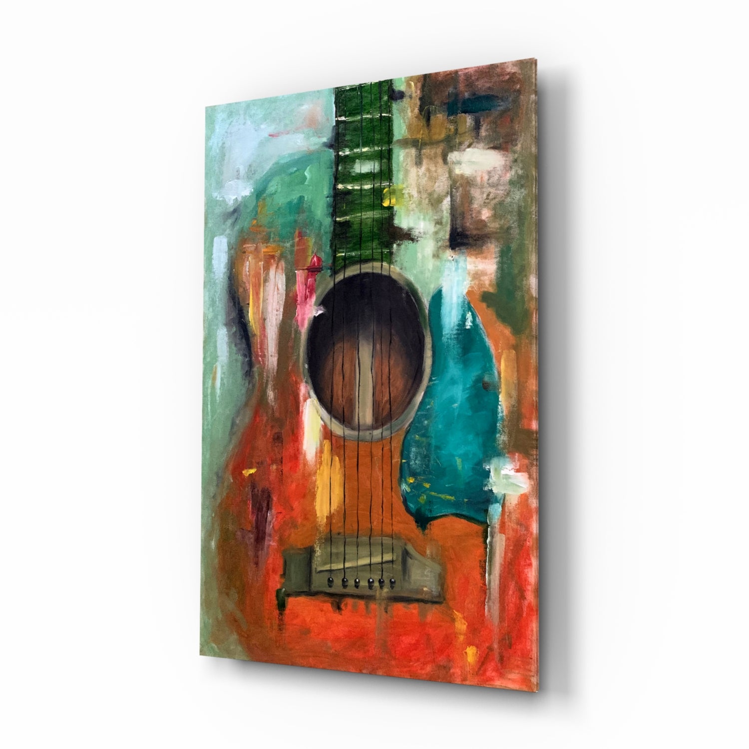 Guitar Glass Wall Art