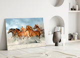 Horses Glass Wall Art