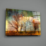 Autumn Trees Glass Wall Art