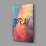 Pray Glass Wall Art