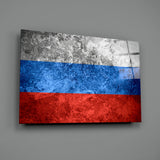 Flag of Russia Glass Wall Art