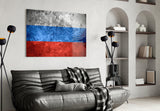 Flag of Russia Glass Wall Art