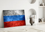 Flag of Russia Glass Wall Art