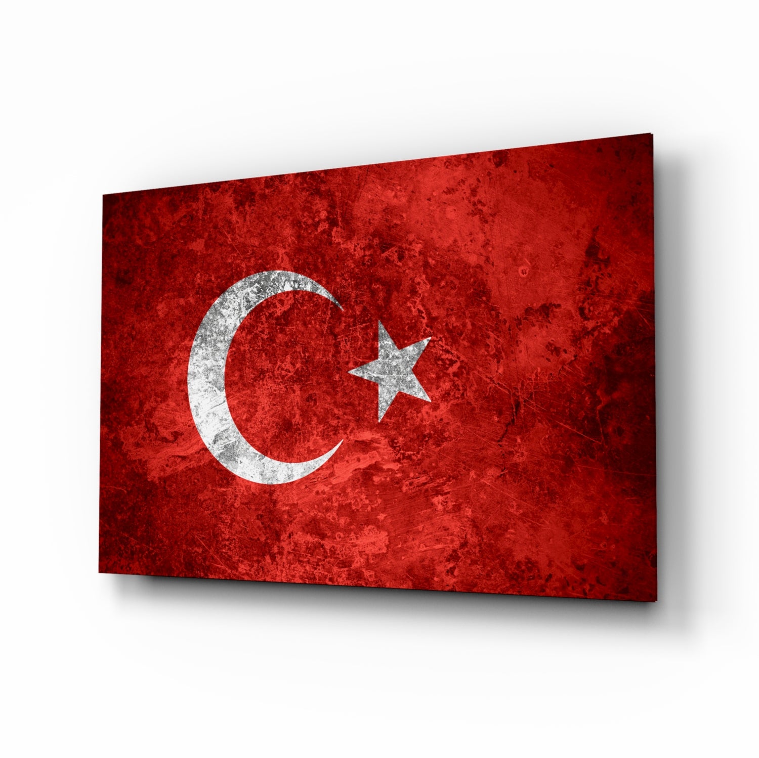 Flag of Turkiye Glass Wall Art