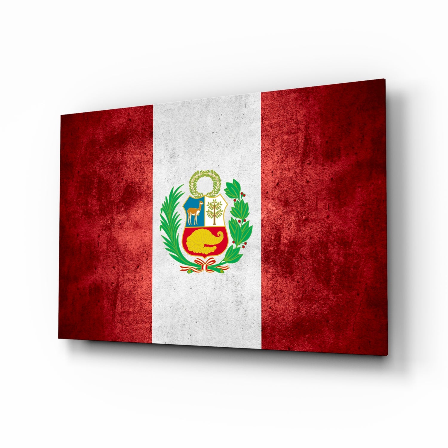 Flag of Peru Glass Wall Art