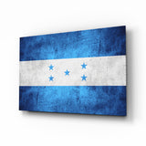 Flag of Honduras Glass Wall Art