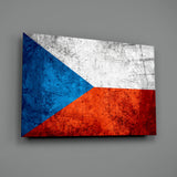 Flag of Czechia Glass Wall Art