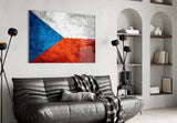 Flag of Czechia Glass Wall Art