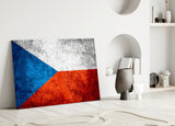 Flag of Czechia Glass Wall Art