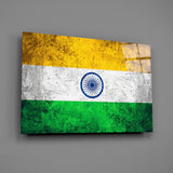 Flag of India Glass Wall Art