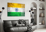 Flag of India Glass Wall Art