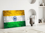 Flag of India Glass Wall Art