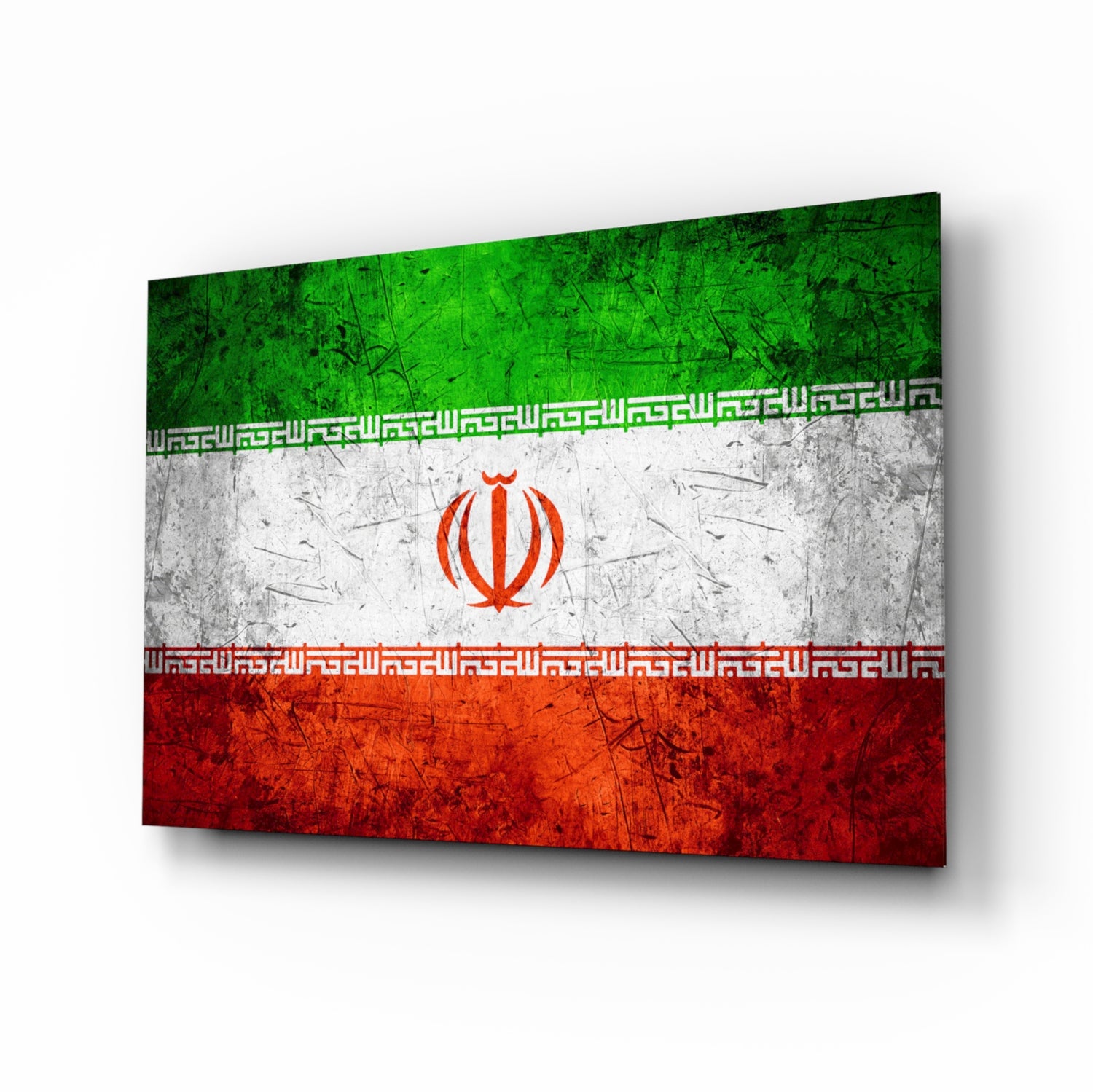 Flag of Iran Glass Wall Art