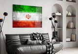 Flag of Iran Glass Wall Art