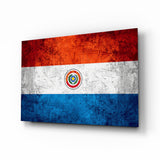 Flag of Paraguay Glass Wall Art