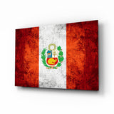 Flag of Peru Glass Wall Art