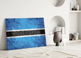 Flag of Botswana Glass Wall Art