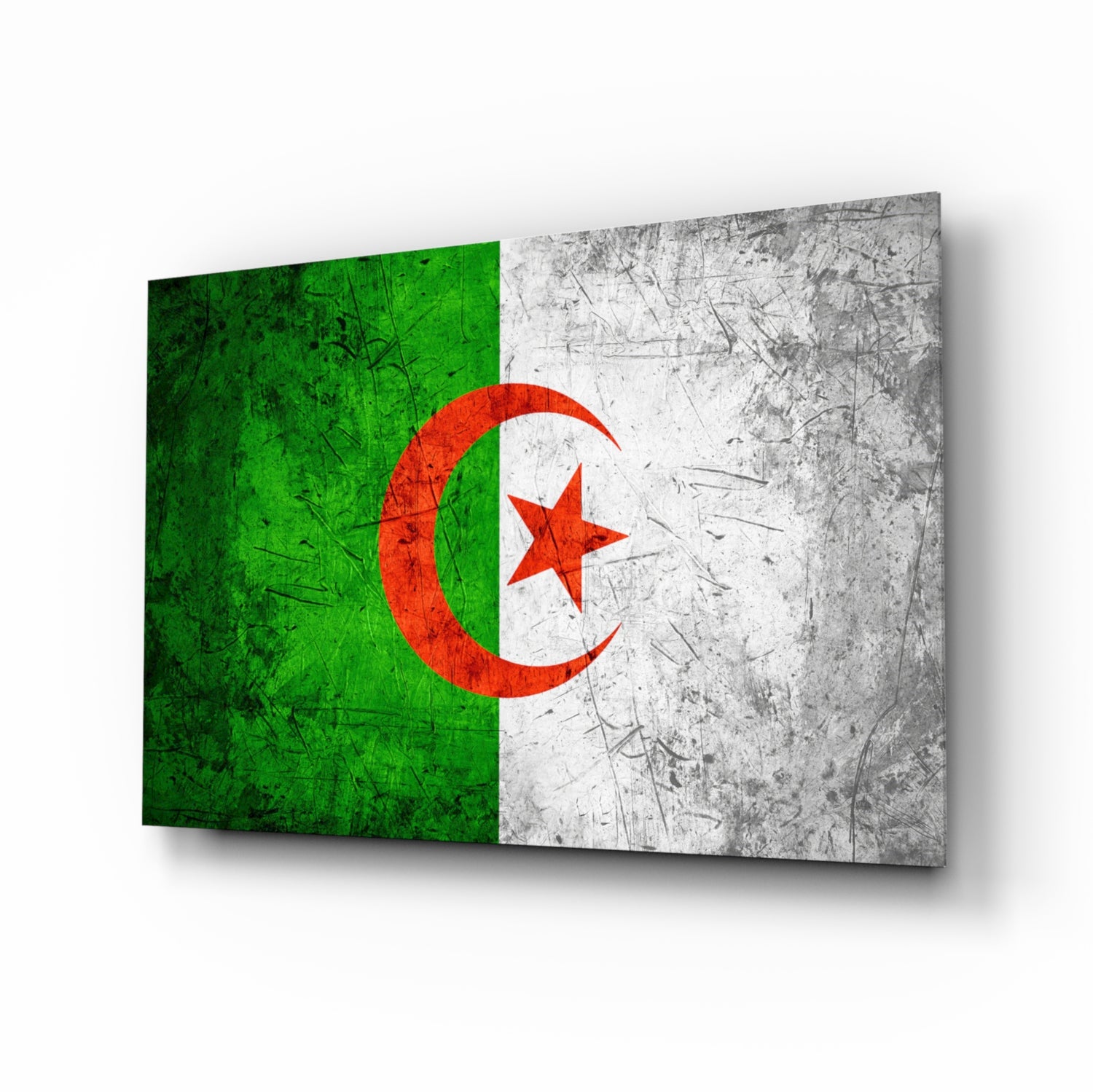 Flag of Algeria Glass Wall Art