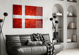 Flag of Denmark Glass Wall Art