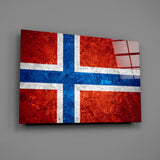 Flag of Norway Glass Wall Art