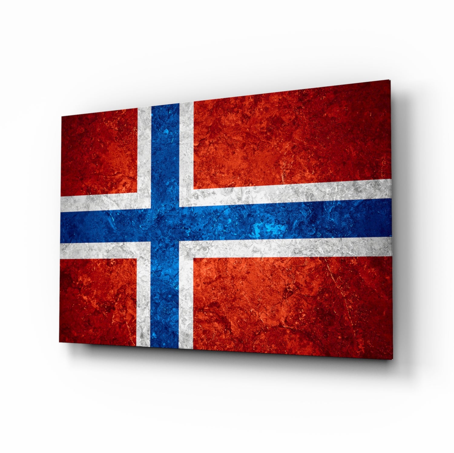 Flag of Norway Glass Wall Art