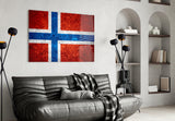 Flag of Norway Glass Wall Art